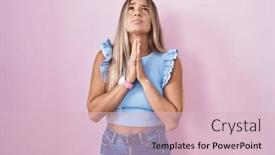  Presentation with hope - Slides enhanced with young-blonde-woman-standing-over background and a lemonade colored foreground