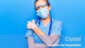  Presentation with self love - Slide deck featuring young-blonde-woman-wearing-doctor background and a teal colored foreground