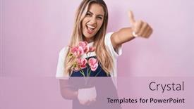  Presentation with hand holding plant - 