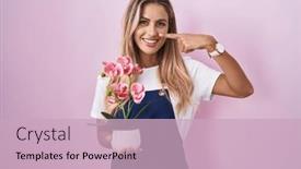  Presentation with hand holding plant - 