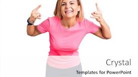  Presentation with rock music - PPT theme enhanced with young-blonde-woman-wearing-sportswear background and a white colored foreground