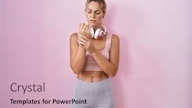  Presentation with inflammation - Slide deck having young-blonde-woman-wearing-sportswear background and a soft green colored foreground