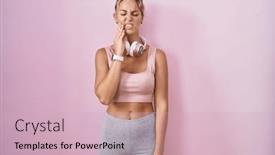  Presentation with illness - Theme featuring young-blonde-woman-wearing-sportswear background and a soft green colored foreground