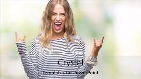  Presentation with rock music - Theme consisting of young blonde woman wearing stripes background and a light gray colored foreground
