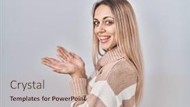  Presentation with woman hands open - 