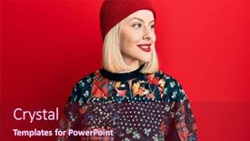  Presentation with wool - Audience pleasing presentation theme consisting of young-blonde-woman-wearing-wool backdrop and a tawny brown colored foreground