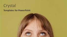  Presentation with green - Theme consisting of young-blonde-woman-with-pigtails background and a yellow colored foreground