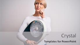  Presentation with weight - Theme enhanced with young-blonde-woman-with-short background and a light gray colored foreground