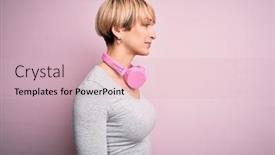  Presentation with hair - Presentation featuring young-blonde-woman-with-short background and a lemonade colored foreground