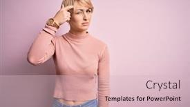  Presentation with skin infection - Audience pleasing PPT theme consisting of young-blonde-woman-with-short backdrop and a lemonade colored foreground