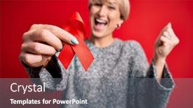  Presentation with hiv aids - Audience pleasing PPT layouts consisting of young-blonde-woman-with-short backdrop and a gray colored foreground
