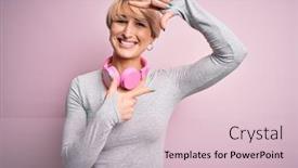  Presentation with frame pink - Theme enhanced with young-blonde-woman-with-short background and a lemonade colored foreground