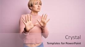  Presentation with forbidden - Amazing presentation theme having young-blonde-woman-with-short backdrop and a lemonade colored foreground