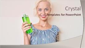  Presentation with aloe vera - Audience pleasing presentation design consisting of young-blonde-woman-with-tattoo backdrop and a lemonade colored foreground