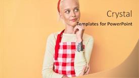  Presentation with tattoo - Slide deck with young-blonde-woman-with-tattoo background and a yellow colored foreground