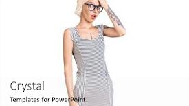  Presentation with tattoo - Audience pleasing PPT theme consisting of young-blonde-woman-with-tattoo backdrop and a white colored foreground