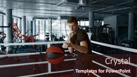  Presentation with trains - Slides enhanced with young-boxer-trains-with-punching background and a wine colored foreground