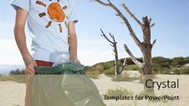  Presentation with beach bag - Slide deck enhanced with web template website design concept background and a gray colored foreground