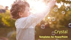  Presentation with fun - Presentation consisting of young-boy-having-fun background and a tawny brown colored foreground