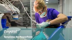  Presentation with dental - PPT layouts consisting of young-boy-having-regular-dental background and a teal colored foreground