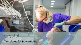  Presentation with dental technican - Theme with young-boy-having-regular-dental background and a light gray colored foreground