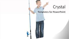  Presentation with commercial fishing vessels - Presentation design featuring flag of fort wayne indiana background and a ocean colored foreground