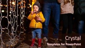  Presentation with food market - Colorful theme enhanced with young-boy-holding-traditional-food backdrop and a wine colored foreground