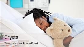  Presentation with hospital quality improvement - Audience pleasing slides consisting of young boy in hospital hugging backdrop and a lemonade colored foreground