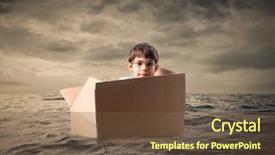  Presentation with lost - Slide set featuring young boy lost background and a  colored foreground