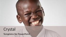  Presentation with face search at large scale - Beautiful presentation design featuring unique collection - young boy making silly face backdrop and a light gray colored foreground