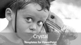  Presentation with cow - PPT theme having young boy playing cowboy background and a  colored foreground