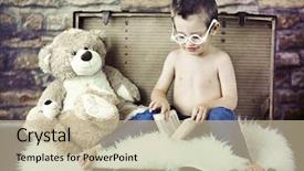  Presentation with kids reading book - Amazing PPT layouts having young boy reading a book backdrop and a mint green colored foreground