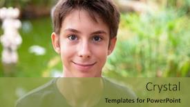  Presentation with summer trees - Audience pleasing slide deck consisting of young-boy-walking-in-summer backdrop and a yellow colored foreground