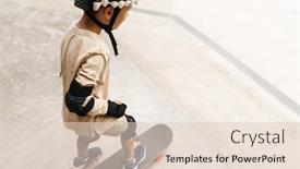  Presentation with gear - Cool new presentation with young-boy-wearing-safety-gear backdrop and a lemonade colored foreground