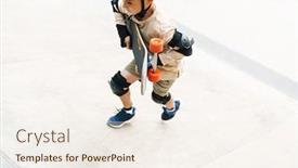  Presentation with gear - Theme featuring young-boy-wearing-safety-gear background and a sky blue colored foreground