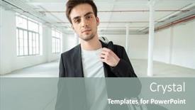  Presentation with case - Presentation featuring young-boy-with-a-guitar background and a gray colored foreground