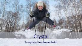  Presentation with forest winter - Beautiful theme featuring young boy with cross-country backdrop and a  colored foreground