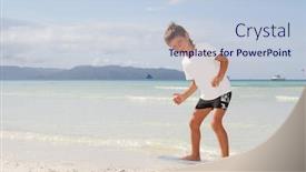  Presentation with sea - Theme having young-boy-with-skim-board background and a lemonade colored foreground