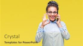  Presentation with african american business - Beautiful theme featuring young-braided-hair-african-american backdrop and a yellow colored foreground