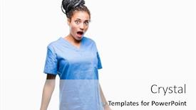  Presentation with ophthalmology african american models - Amazing slide set having young braided hair african american girl professional nurse over isolated background afraid and shocked with surprise expression fear and excited face backdrop and a white colored foreground