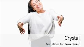  Presentation with happiness - Cool new slide set with young braided hair african american backdrop and a  colored foreground