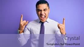  Presentation with elegant star - Slides having young-brazilian-businessman-wearing-elegant background and a light blue colored foreground