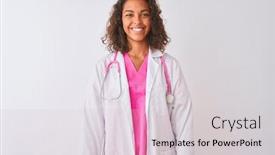  Presentation with doctor helps to get out of bed an elderly woman - Audience pleasing PPT theme consisting of young-brazilian-doctor-woman-wearing backdrop and a lemonade colored foreground