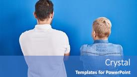  Presentation with blue - Slide set enhanced with young-brazilian-mother-and-son background and a teal colored foreground