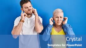  Presentation with blue music - Presentation theme with young-brazilian-mother-and-son background and a teal colored foreground