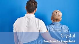  Presentation with mother love - PPT theme consisting of young-brazilian-mother-and-son background and a teal colored foreground