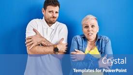  Presentation with winter blue - PPT layouts consisting of young-brazilian-mother-and-son background and a teal colored foreground