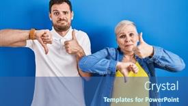  Presentation with conflict - PPT theme having young-brazilian-mother-and-son background and a ocean colored foreground