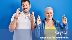  Presentation with hope - Slide set with young-brazilian-mother-and-son background and a ocean colored foreground