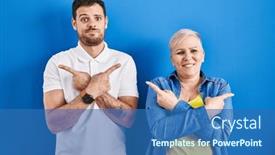  Presentation with direction - PPT theme enhanced with young-brazilian-mother-and-son background and a teal colored foreground